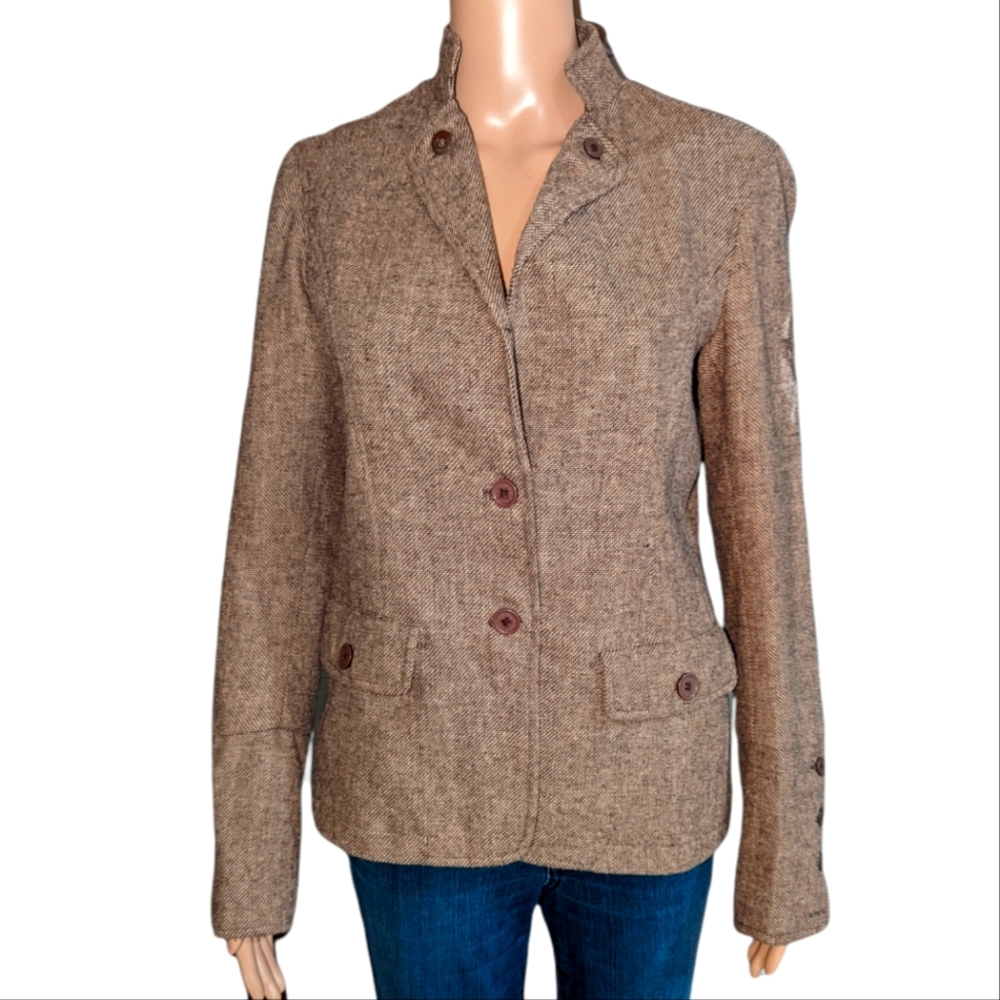 Bomb Boogie Tweed Classic Brown Blazer Sz S
